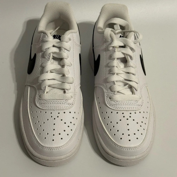 NWT Women’s Nike Court Vision Low Next Nature White / Black Size 5.5 - Picture 4 of 6